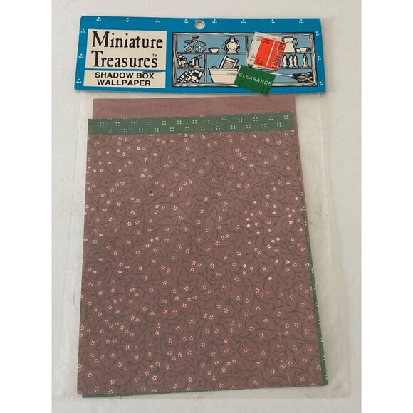 Doll House Miniature Treasures Wall Paper for Shadow Box Craft World VTG - Picture 5 of 8